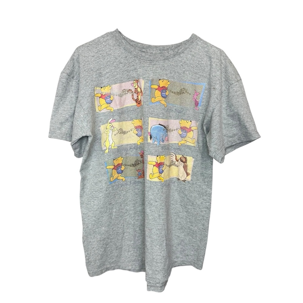 Gray Pooh Graphic T-Shirt Women’s Size Large Best